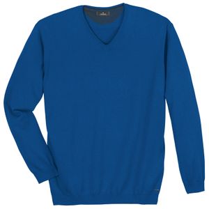 Ragman XXL Pullover V-Neck Kaschmir-Anteil kornblau