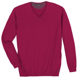 Ragman XXL Pullover V-Neck Kaschmir-Anteil magenta