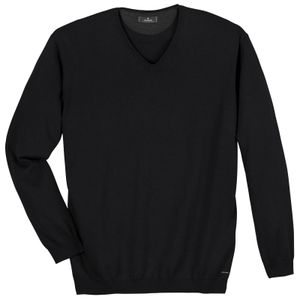 Ragman XXL Pullover V-Neck Kaschmir-Anteil schwarz