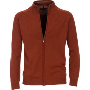 CasaModa XXL Strickjacke Stehkragen terra melange