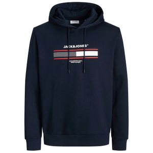 Jack&Jones XXL Kapuzen-Sweatshirt navy JJSOUTH Print