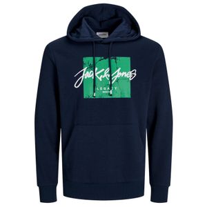 Jack&Jones XXL Hoodie navy Logoprint JJTILEY