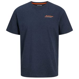 Jack&Jones XXL T-Shirt navy melange Brustprint JJERIK