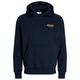 Jack&Jones XXL Hoodie navy Brustprint JJOLIVE