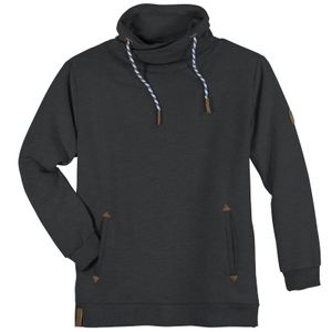 Ragman XXL Sweatshirt anthra melange Schlauchkragen