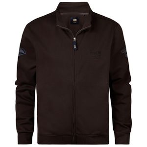 Petrol Industries XXL Sweatjacke Stehkragen espresso