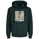 Jack&Jones XXL Hoodie schwarzgrün JORVESTERBRO NEWTON 