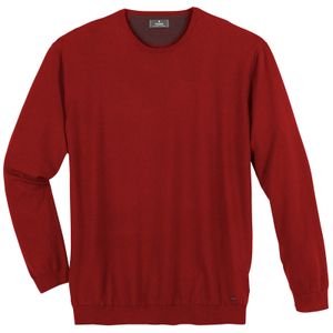 Ragman XXL Pullover Rundhals Kaschmiranteil rot