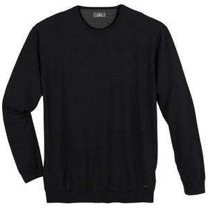 Ragman XXL Pullover Rundhals Kaschmiranteil schwarz