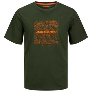 Jack&Jones XXL T-Shirt grün Logo-Frontprint JJLINER