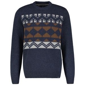 Lerros XXL Norweger Strickpullover blau melange