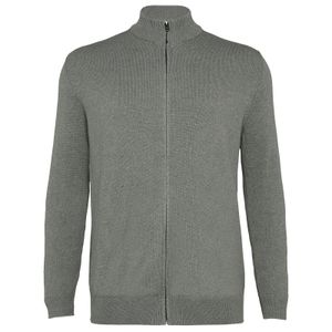 s.Oliver XXL Basic Strickjacke grau melange