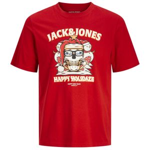 Jack&Jones T-Shirt rot JJXMAS CHRISTMAS SKULL