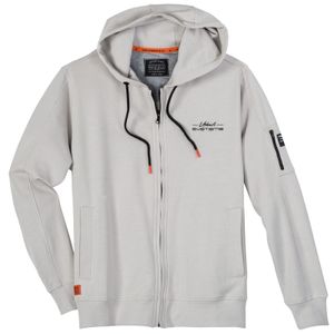 Redfield Übergrößen Sweatjacke hellgrau Brustprint