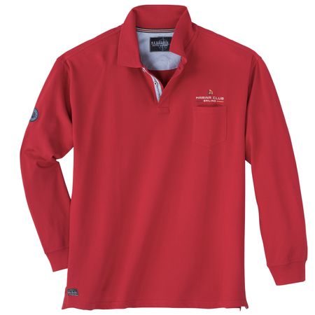 Redfield Übergrößen Langarm-Poloshirt rot maritim Redfield Übergrößen Langarm-Poloshirt rot maritim