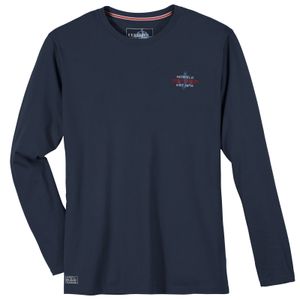 Redfield Longsleeve Übergröße navy Brustprint maritim