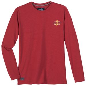 Redfield Longsleeve Übergröße Brustprint rot maritim