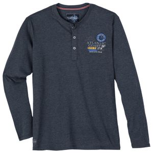 Redfield Übergrößen Henley-Longsleeve anthrazit mel.