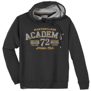 Redfield Übergrößen Sweatshirt schwarz Print Academy