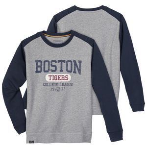 Redfield Übergrößen Sweatshirt grau-navy Colorblocking