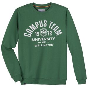 Redfield Übergrößen Sweatshirt grün Campus Team Print
