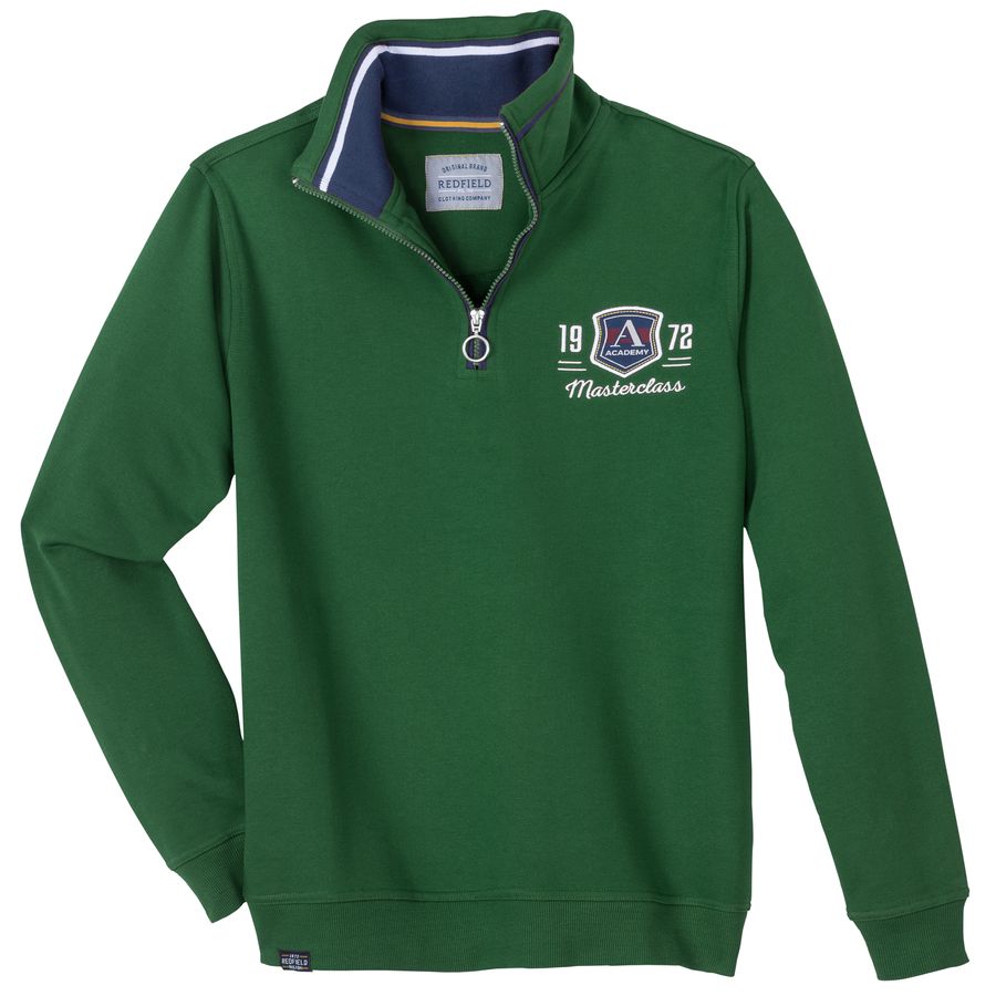 Redfield Übergrößen Sweat-Troyer grün Bruststickerei