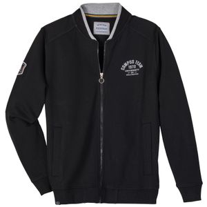 Redfield Übergrößen Sweatjacke schwarz Collegestil