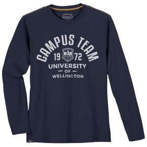 Redfield Übergrößen CAMPUS Langarmshirt denimblau