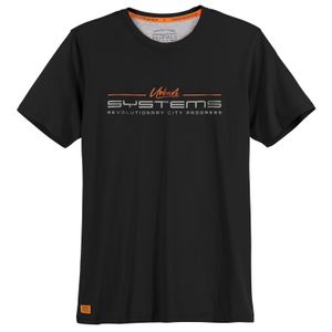 Redfield Übergrößen T-Shirt schwarz Frontprint Urban