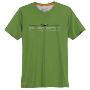 Redfield Übergrößen T-Shirt grün Frontprint Urban