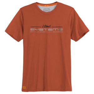 Redfield Übergrößen T-Shirt dunkelorange Print Urban
