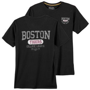 Redfield Übergrößen T-Shirt Rückenprint schwarz Boston