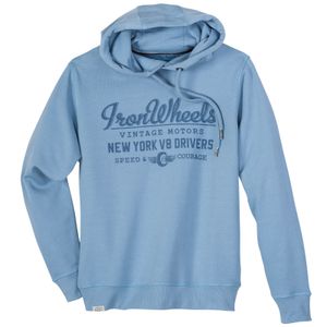 Redfield Übergrößen Sweatshirt hellblau Vintageprint