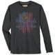 Redfield Übergrößen Longsleeve dunkelgrau Vintageprint
