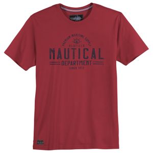 Redfield Übergrößen T-Shirt rot Nautical Department