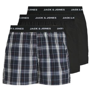 Jack&Jones Boxershorts 3er-Pack schwarz/kariert XXL