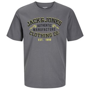 Jack&Jones XXL T-Shirt dunkelgrau Logoprint JJELOGO