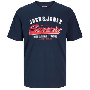 Jack&Jones XXL T-Shirt dunkelblau Logoprint JJELOGO