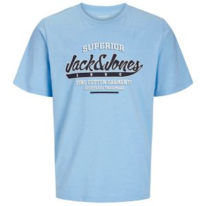 Jack&Jones XXL T-Shirt hellblau melange Print JJELOGO