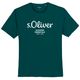 s.Oliver T-Shirt petrol Logoprint Übergröße