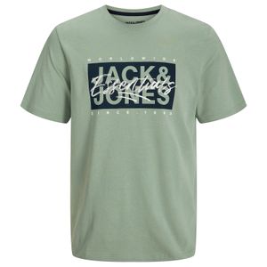 Jack&Jones XXL T-Shirt salbeigrün Frontprint JJCOLTON