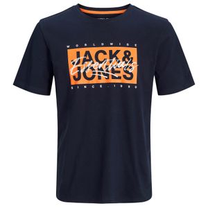 Jack&Jones XXL T-Shirt dunkelblau Frontprint JJCOLTON