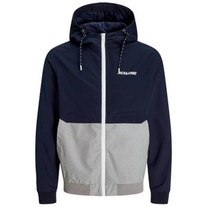 Jack&Jones Übergangsjacke XXL navy-weiß-grau JJERUSH HOOD