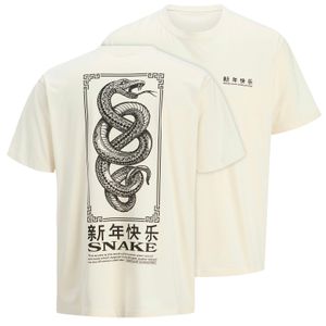 Jack&Jones T-Shirt XXL creme Rückenprint JORSNAKE