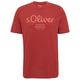 s.Oliver XXL T-Shirt weinrot Logo-Frontprint