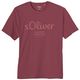 s.Oliver XXL T-Shirt weinrot Logo-Frontprint