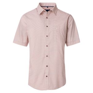 CasaModa XXL Kurzarmhemd gemustert orange-denimblau
