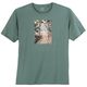 Ragman Übergrößen T-Shirt agavengrün Palmen-Frontprint