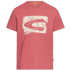 Camel Active T-Shirt Übergröße hellrot Logo-Print