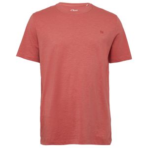 s.Oliver Übergröße Basic T-Shirt koralle Brustprint